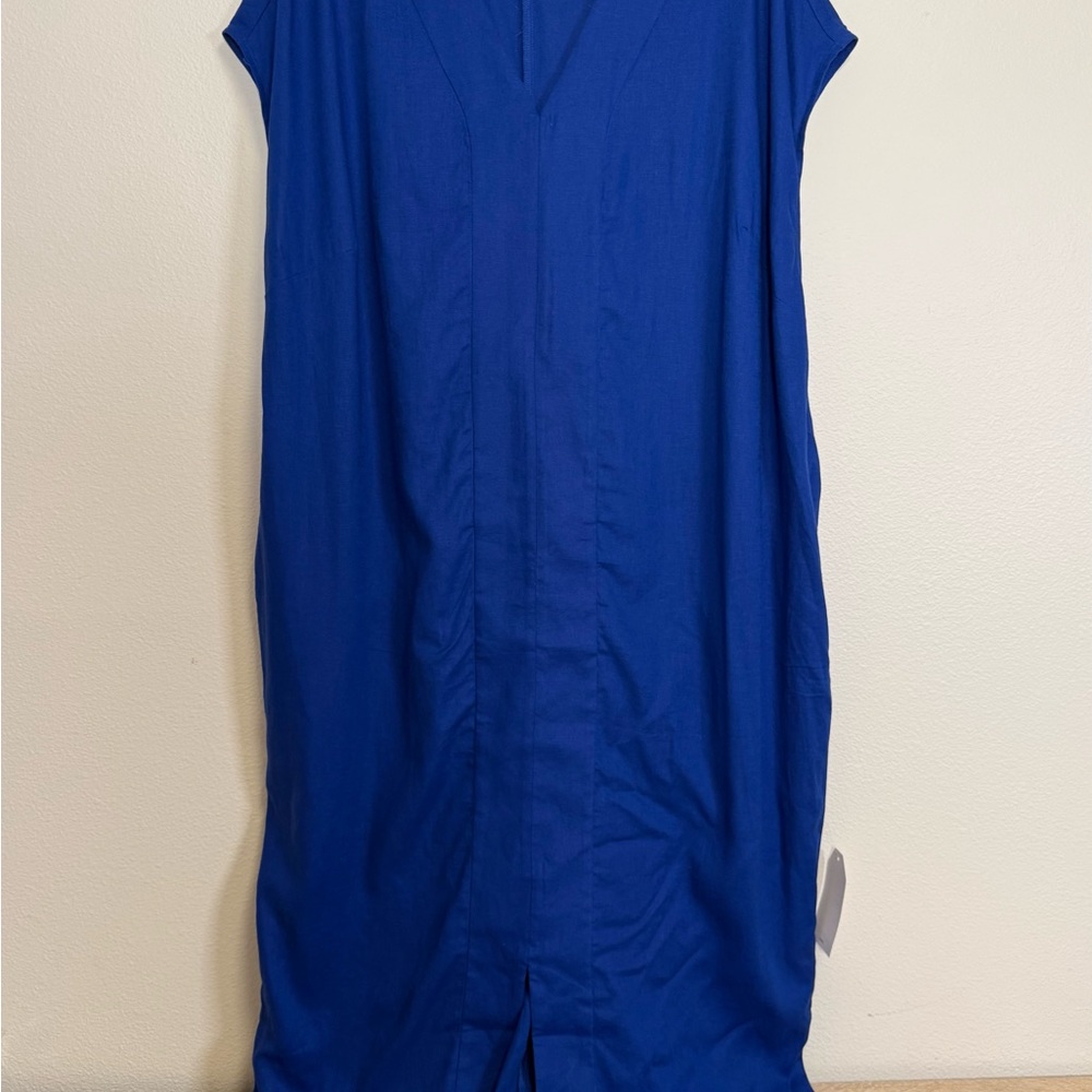NWT Universal Standard cabana kaftan cobalt Blue V-Neck Women’s Sz S/14-16 - Picture 4 of 8